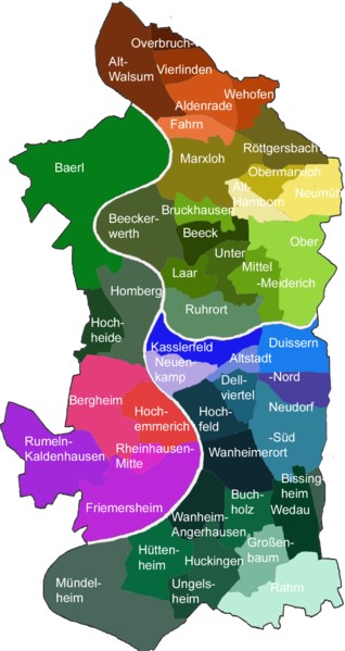 Amtsgericht Duisburg-Hamborn: Gerichtsbezirk